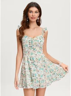 JJ's House Embroidered Chiffon V-Neck Fall Spring Summer Winter A-line Crossed Straps Sweet & Flow Skater Dresses Print & Floral Other Colors Height:5.8ft（176cm） Bust:32in（82cm）Waist:24in（61cm）Hips:35in（89cm） No Special Offer Mini Green Cap Sleeve Homecoming Dress. #JJ's House #Embroidered #Chiffon #VNeck #Fall #Spring #Summer #Winter #Aline #CrossedStraps #Sweet&Flow #SkaterDresses #Print&Floral #OtherColors #No #SpecialOffer #Mini #Green #CapSleeve #HomecomingDress Sleeve Homecoming Dress, Confirmation Dresses, Green Cap, Floral Skater Dress, Floral Chiffon Dress, Embroidered Chiffon, Skater Dresses, Mini Dresses Summer, Floral Chiffon