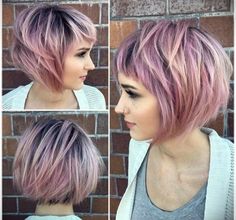 Blonde Bob Haircut, Lavender Hair, Bright Hair, Best Short Haircuts, Pastel Hair, Blonde Bobs, Curly Hair Cuts, Short Bob Hairstyles