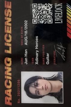 an id card with a woman's face on it