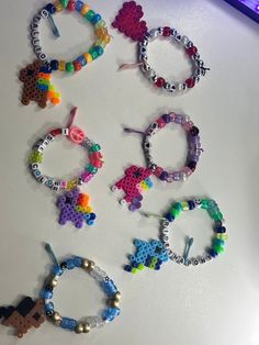 Show off your little stallion with these pony perler bracelets! These bracelets are MTO and feature glow in the dark beads are the UV reactive! All ponys can be customized with different colors. The string is stretchy so the sizes do fit most. Perler Bracelet, Mushroom Kandi, Kandi Perler, Bracelets Kandi, Kandi Inspo, Hard Summer, Pony Style, Secret Room, Craft Things