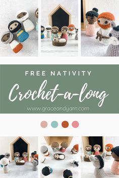 crochet - a - long free nativity pattern is featured in this article