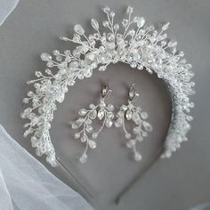 The wedding crystal bead tiara is very elegant and delicate.The bride’s tiara height is about 2.2 inches (5.5 cm). Crystal earrings are 2.35 inches (6 cm) long.______________________________________________________________• All orders from the Exclusive Wedding Shop you will receive in a FREE beautiful gift box.• Here is an approximate shipping time from Ukraine:- USA: 7-8 business days- Europe: 2-3 weeks- Canada: 3-6 weeks- Australia: 2-6 weeks- Rest of World: 3-4 weeks• Express shipping UPS:- Pearl Tiara Wedding, Beaded Tiara, Quartz Tiara, Bridal Crown Crystal, Tiara Bride, Crystal Headband Wedding, Gold Bridal Crowns, Headband Beaded, Crown Bride