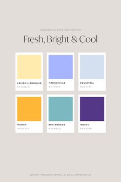 Fresh, Bright and Cool Colour Palette for your Brand or Squarespace Website Bright Colour Pallete Inspiration, Colour Palette For Business, Five Color Palette, Fresh Logo Typography, Technicolor Fabrics, Cool Colour Palette, Bright Color Pallets, Bright Colour Palette, Fresh Logo Design