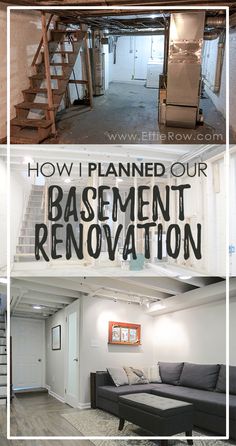 the basement renovation process with steps and stairs