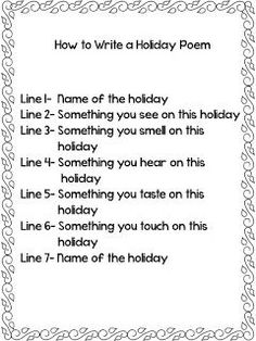 a holiday poem with the words how to write a holiday poem in black and white