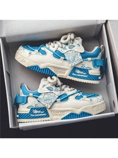 Men's Casual Sneakers, New Style Trendy Skateboard Shoes, Men's Sports Shoes White and Blue     Colorblock,Plain    Men Shoes, size features are:Bust: ,Length: ,Sleeve Length: Basic Fits, Breathable Shoes, Mens Luxury, Men Shoes Size, Shoes Trainers, Skate Shoes, Platform Shoes, Mens Shoes Sneakers, Luxury Shoes