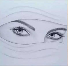 a drawing of a woman's face with her eyes closed and the bottom part of her head covered by a veil