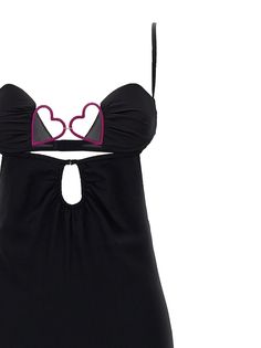 Reggiseno del cuore Abito lungo viscosa elastico con dettagli tagliati e cuori frontali, inserti in tessuto a rete, tazze imbottite, spalle sottili regolabili, una chiusura a zip posteriore e una grande divisione anteriore.Nensi DojakaAbito lungo "reggiseno del cuore"Fedele alla misurazione delle dimensioni Heart Bra, Avant Garde Dresses, Pleats Please Issey Miyake, Short Leggings, Viscose Fabric, Knitwear Cardigan, Yoga Wear, Sale Design, Luxury Boutique