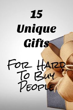 a gift wrapped in brown paper with the words unique gifts for hard to buy people