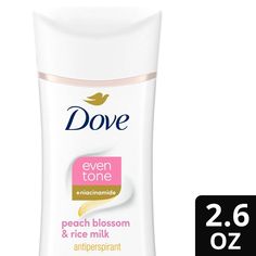 Feel confident in your antiperspirant deodorant with Dove Even Tone Peach Blossom & Rice Milk Antiperspirant Stick. Thanks to its tone restoring formula, you’ll no longer have to choose between effective protection and having an even skin tone under your arms. This 2-in-1 antiperspirant combines sweat protection with gentle underarm care that helps visibly restore skin’s natural tone in just three weeks. And on top of that , the spring-like peach blossom scent of this antiperspirant leaves you f Dove Skincare Products, Dove Skincare, Skincare List, Medium Olive Skin, Underarm Care, Dove Deodorant, Dove Beauty, Dove White, Deodorant For Women