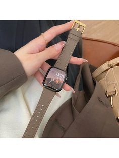 1 Pc Soft Leather Loop Compatible With Apple Watch Band For Women Sport 38mm 40mm 41mm 42mm 44mm 45mm 46mm 49mm , Strap Compatible With Apple Watch Series 10/9/8/7/6/5/4/3/2/1 SE Ultra Coffee Brown    Pu  Watch Accessories   Watch Accessories & Tools, size features are:Bust: ,Length: ,Sleeve Length: Apple Watch Aesthetic Outfit, Aesthetic Apple Watch Bands, Apple Watch Aesthetic Bands, Apple Watch 9, Black Apple Watch Aesthetic, Apple Watch Outfits Women, Apple Watch Series 9, Apple Watch Style Women, Apple Watch Inspiration