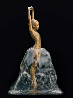 Ballerina Fountain, Fountain Sculpture, Nixie Tube, Fountain Design, Fashion Skirts, Sculpture Ideas, Lodz, Garden Fountains, Dance Art