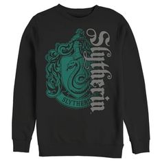 a harry potter sweatshirt with the sly crest on it