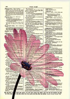 an image of a pink flower on top of a book with the words pin it