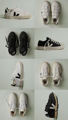 Black and white VEJA's. #veja #vejasneakers Fair Trade, Black And White, Sneakers, Black