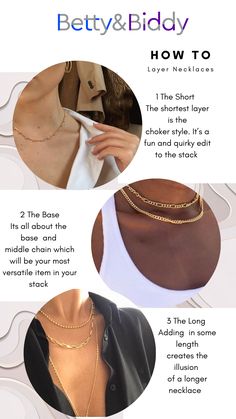 Layering Necklaces Multi Layer Necklace Gold, Long Necklace Layering, Layered Pendant Necklace, Layer Necklaces How To, Layering Gold Necklaces, How To Layer Jewelry, How To Stack Necklaces, Layered Necklaces Aesthetic