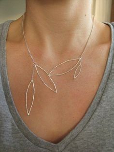 Jewelry Cleaning, Earrings Hoops, Silver Jewelry Handmade, Leaf Necklace, Silver Leaf, Metal Jewelry, Wire Jewelry, Handmade Necklaces