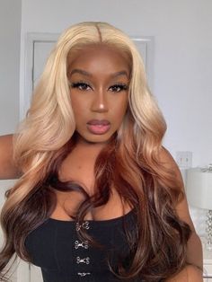 Brown To Blonde Ombre, 13x4 Lace Front Wig, Human Hair Color, Ombre Blonde, Blonde Lace Front Wigs, Colored Wigs, Hair Quality