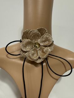 Gold   flower choker unique and stylist will be perfect for casual wear or any special occasions  Choker length 58 inches long  2.5mm waxed cotton cord  Flower size:3.5 inches diameter  Adjustable  Return & exchanges We gladly accept cancellations Request a cancellation within 4 hour of purchase.  We don't accept return or exchanges but please contact us if You have any questions or any problem with your orders Thank you for shopping with us ♥️ Stay safe & healthy Floral Choker, Necklace For Women Gold, Choker Necklace Gold, Flower Choker Necklace, Flower Choker, Neck Choker, Gold Choker Necklace, Gold Choker, Gold Flower