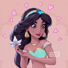 the princess from disney's animated movie poca - poca is holding a flower