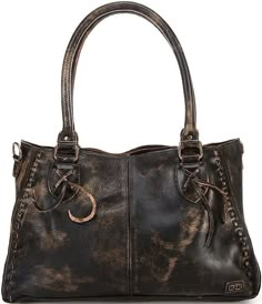 Bed Stu Rockababy Hand Washed Leather Satchel Bag | Dillard's Stylish Handbags, Bed Stu, Leather Satchel Bag, Zippered Tote, Fall Accessories, Leather Hobo Bag, Big Bags, Black Hand, Leather Zipper