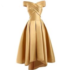 Off the Shoulder Gold High Low Party Dress Fitted Gold Midi Dress For Prom, Gold A-line Fitted Evening Dress, Gold Fitted A-line Evening Dress, Gold Satin Dress For Banquet, Gold Satin Dress For Banquets, Fitted Satin Summer Dress For Banquet, Gold Satin Evening Dress For Banquet, Gold Fitted A-line Midi Dress, Gold Satin Dress For Gala