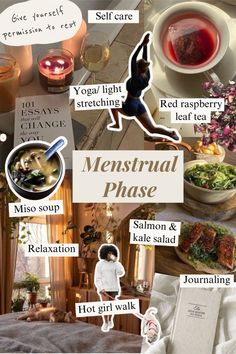 Menstrual Phase Vision Board, Collage, Wallpaper Insta: @caleeshea Cycle Syncing Aesthetic, Menstrual Cycle Phases Food, Menstrual Cycle Aesthetic, Menstrual Phases, Period Aesthetic, Cycle Health