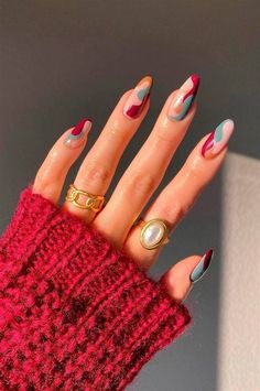 Jewel Toned Nails, Nails And Rings, Kutek Disney, Unghie Nail Art, Nails Yellow, Short Gel Nails, Funky Nails, Chic Nails