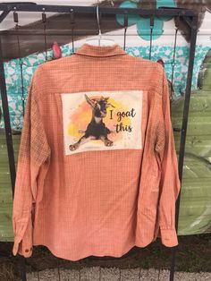 Clothing Redo, Happy Goat, Farm Girl, Pullover Shirt, Shades Of Orange, Orange Brown, Terra Cotta