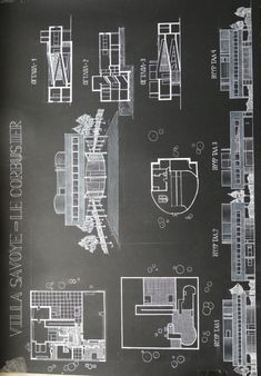 a black and white drawing of an architectural plan