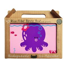 a purple box with an octopus on it