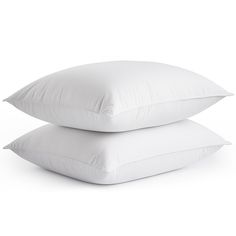 two pillows stacked on top of each other