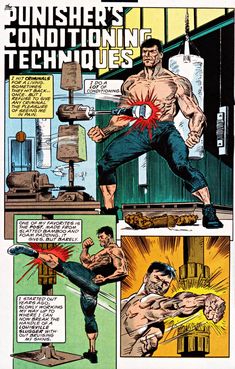 an image of a comic book page with the title puncher's conditioning techniques