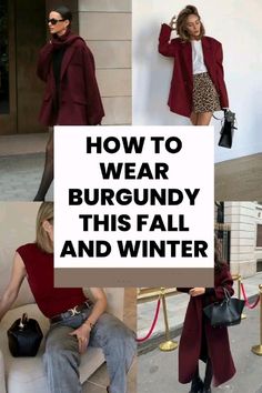 Maroon Black And Brown Outfit, Cranberry Jeans Outfits, Womens Burgundy Outfits, Burgundy And Taupe Outfit, What To Wear With Wine Colored Pants, Burgundy Blouse Outfit Classy, Classy Burgundy Outfits, Gray Burgundy Outfit, Wine Color Boots Outfit