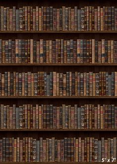 an old bookshelf filled with lots of books