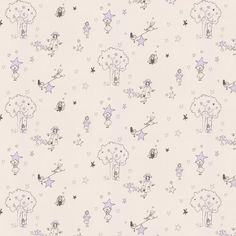 a wallpaper with stars and animals on it