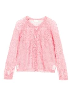 Cardigan traforato con scollo tondo, chiusura frontale con bottoni e maniche lunghe. Composizione Mohair 50%, Poliammide 32%, Lana 18% Istruzioni per il lavaggio Lavare a mano Cardigan Pink, Girls Jumpers, Kenzo Kids, Stella Mccartney Kids, Open Knit, Girl Top, Luxury Boutique, Blush Pink, Jumpsuit Dress