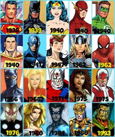 an image of many different superhero characters