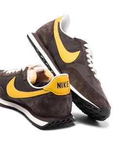 Find NIKE Waffle Trainer 2 Velvet Sneakers on Editorialist. velvet brown/dark sulfur suede signature Swoosh logo detail contrasting heel counter front lace-up fastening almond toe ridged rubber sole Nike Suede Sneakers With Laces, Sporty Brown Sneakers With Rubber Waffle Outsoles, Brown Custom Sneakers With Rubber Waffle Outsoles For Sports, Brown Running Shoes With Boost Midsole For Jogging, Nike Brown Low-top Running Shoes, Sporty Brown Nike Running Shoes, Brown Lace-up Sneakers For Jogging, Nike Brown Sneakers With Rubber Waffle Outsoles, Brown High-top Running Shoes For Jogging