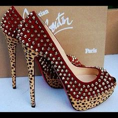 Red Stilettos, Ugly Shoes, Leopard Heels, Red High Heels, Killer Heels, Woman Shoes