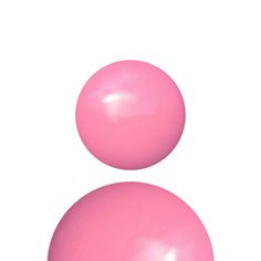 two pink balls on a white background