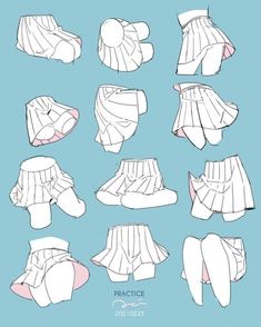 the instructions for how to make an origami style skirt and pants with pleated fabric