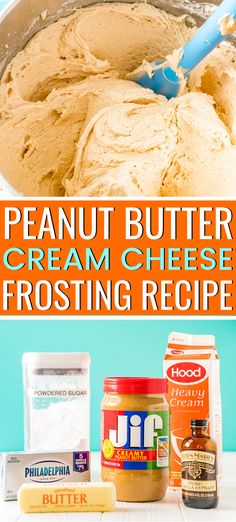 peanut butter cream cheese frosting recipe with ingredients