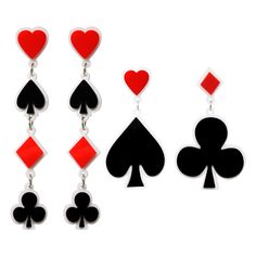 PRICES MAY VARY. Package includes: 2 Pairs of Acrylic Poker Card Dangle Drop Earrings Material: acrylic; Color/Style: as shown, you will get 4 ways to combine. Size: 1.6*10cm/0.63*3.94inch; 3.5*6.6cm/1.38*2.6inch, 4*6.9cm/1.57*2.72inch. These poker card earrings are gorgeous, lightweight and comfortable to wear, are the most fashionable touch to any outfit, will adorn you to be more amazing and special, and you are sure to receive many compliments for your great taste! These casino earrings are Casino Earrings, Card Earrings, Poker Card, Cards Game, Playing Card Games, Casual Earrings, Congratulations Gift, Poker Cards, Game Cards