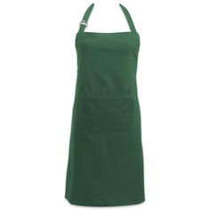 a green apron on a white background