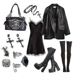 Mall Goth Aesthetic, Alt Outfits, Estilo Punk, Grunge Goth, Gothic Outfits