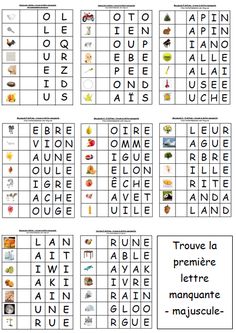 the words in french are arranged to spell out what they are and how do you use them?