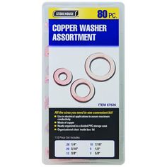 the copper washer assortment is packaged in a package