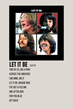 an advertisement for the beatles album let it be