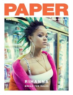 the cover of paper magazine featuring an image of a woman with punk hair and piercings